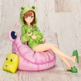 14cm Mikoto Misaka Anime Figure Toaru Kagaku no Railgun T Action Gekota Covered Ver Figurine Model Toys 220211