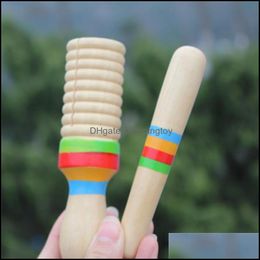 Noisemaker Novelty Gag & Giftssmall Single-Threaded Ring Percussion Cylinder Croak Frog Barrel Instrument Musical Rod Bell Toys Drop Deliver