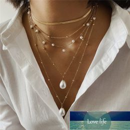 ZOSHI Bohemian Multi Layer Long Necklace for Women Imitation Pearl Choker Necklace Collars Statement Necklace Summer Jewelry Factory price expert design Quality