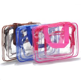 Transparent Makeup Bags PVC Zipper Clear Waterproof Cosmetic Bag Women Travel Storage Bags Makeup Organiser Case