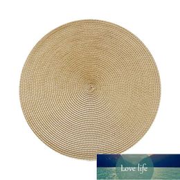 Mats & Pads Party Coffee Home DIY Craft Kitchen Cup Woven Placemat Table Decor Dinning Room Round Shape Heat Insulation Accessories Factory price expert design