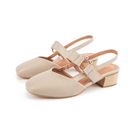Summer Women's Casual Shoes Medium Thick Heel Baotou Versatile Women's Sandals Waterproof Anti Slip Soft Sole 210611