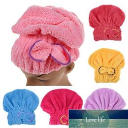 5 Colours Microfiber Solid Quickly Dry Hair Hat Womens Girls Ladies Cap Bathing Tool Drying Towel Head Wrap Hat1