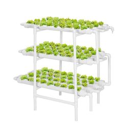 Planters & Pots 108 Holes Hydroponic Piping Site Grow Kit Deep Water Culture Planting Box Gardening System Nursery Pot Rack 110-220V