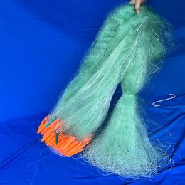 Finfish-netwerk met zinkloodhand gooien visnet kleine mesh cast netten 1m hoog