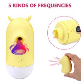 Nxy Sex Pump Toys Pussy Licking Toy Clitoris Sucker 2 in 1 Oral Tongue Stimulator Nipple Clit Vibrator for Women Adult 18 1221