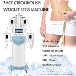 360 Cryo Fat Freezing Slimming Machine For Body And Face Cellulite Removal Cryolipolysis Beauty Equipment With 5 Handles