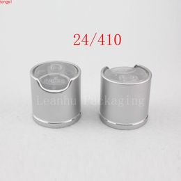 24 / 410 Silver Aluminium Plastic Disc Top Cap , Press Screw For Bottle, Pet Container, Closure Lid Shampoo Capgoods