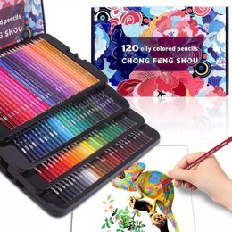 120Pcs Color Pencil Set 120 Colors Pre-Sharped Painting Professional Brush Colored Pen Hand-painted Beginner Graffiti Colored Pencil Set