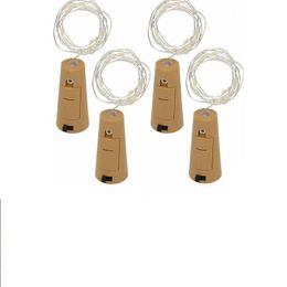 Hot 1M 10LED 2M 20LED Lamp Cork Shaped Bottle Stopper Light Glass Wine LED Copper Wire String Lights For Xmas Party