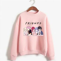 Hoodie Sweatshirt Fairy Tail Natsu Lucy Gray Elza Print Cosplay Costume Anime Women/Men Top Y0809