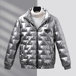 Men's Down Parkas Mens down jacket winter Parka Pocket 3D Metal Triangle Pattern decoration Outerwear letter pattern High quality outdoor clothing vest