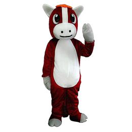 Red Horse Mascot Costume Halloween Christmas Fancy Party Cartoon Character Outfit Suit Adult Women Men Dress Carnival Unisex Adults