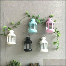 Decor Home & Gardeneuropean Fashion Candlestick Star Pendant Lantern Metal Iron Candle Holder House Decoration Stand Holders Drop Delivery 2