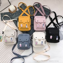 cute cartoon Kids handbags 2021 lovely little girl cow single shoulder bag nylon children crossbody messenger bags mini purse F682