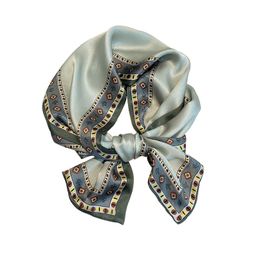 100% Silk Scarf For Women Long Print Luxury Natural Shawls Wraps Floral Summer Ladies Neckscarf Pure Real Scarves 2021