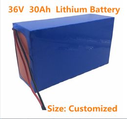 Customised 36v 30ah lithium battery pack with BMS Rechargeable 1000W for electric Bike ebike go cart go kart +charger