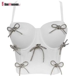 Woman Lingerie Push Up Bras Tops French Sweet Women Girl Short Tube Top Bustier Ladies Party Bow Outer Wear Corset Vest Dress 210709