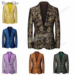 Thorndike Mens Elegant Latest coat designs men suit Slim fit elegant tuxedos Wedding business party dress Summer jacket X0909