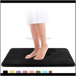 Mats Aessories Home & Gardenhome Bath Non-Slip Bathroom Carpet Soft Coral Fleece Memory Foam Rug Mat Kitchen Toilet Floor Decor Washable 6 C