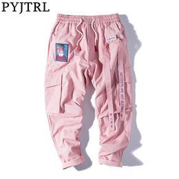 PYJTRL Hip Hop Sweat Pants Embroidery Trousers Sweatpants Streetwear Joggers Track CasuaL 210715