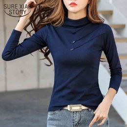 Plus Size Long Sleeve Cotton Blouses Autumn Winter White Blouse Casual Office Shirts Women Blusas 11220 210415