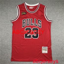 Men's Stitched 23# Michael 2020 98 Final edition red basketball jersey S M L XL XXL Vest