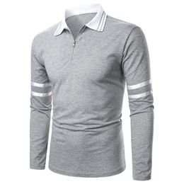 Webbing Polo Shirts Men Brand Long Sleeve Breathable Polo Homme Casual Slim Fit Men Polo Shirts Solid Camisas Men tops 210524