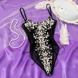 NXY sexy setSexy Lace Lingerie Bodysuit Hot Erotic Costumes Women's Underwear Embroidery Hollow Out Nightwear Female Temptation Sex Clothes 1127