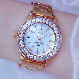 Frau Uhren Berühmte Marke Kleid Diamant Uhr Frauen Quarz Gold Damen Armbanduhren Elegante Weibliche Uhr Montre Femme 210527