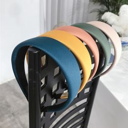 Fashion Girls Hair Hoops Sponge Fabric Matt Color 4cm Width Make Up Headbands for Women Face Cleaning Hairs Bands