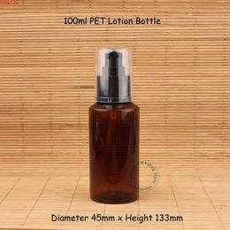40pcs/Lot Wholesale Plastic Lotion Pump Bottle 100ml PET Women Cosmetic Refillable Container 10/3OZ Pot Essential Oil Packaginghood qty