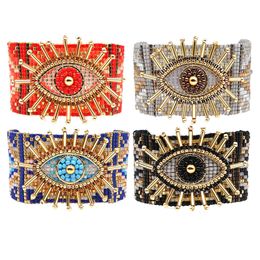 WT-B547 Turkish evil eye Jewellery Japan Miyuki Beads Handmade Woven Bracelet fashion bracelet 5PCS/lo