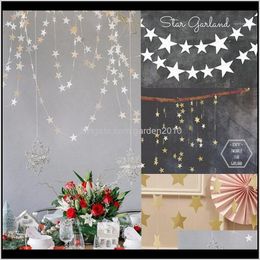 Decorations 4M Hanging Star Pine Tree Garland Decor 5 Colours Christmas Decoration Ornament Festival Celebration Props1 5Qufa Ptyd5