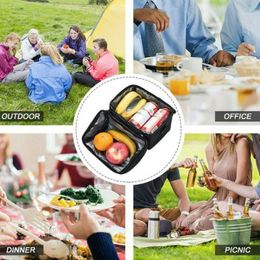 Storage Bags 1Pc High Capacity Double-layer Heat Preservation Large Picnic Beach Unisex Lunch Bag Kids Insulated Cooler Box