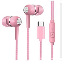 wholesale Wired 3.5mm Colourful Earphones with Microphone Hands Free for Samsung android Music Earbuds Stereo Gaming Headset