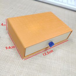 Orange Retail Gift Packaging Drawer Boxes Drawstring Cloth Bags Card Certificate Booklet Tote Bag for Jewellery Box297y
