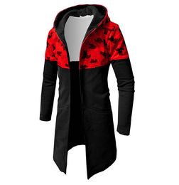 Men's Wool & Blends New men sobretudo Mantle trench Fashion top coat Outwear Long streetwear clothing Long Sleeve hooded Male Clothes