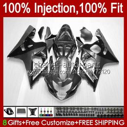 Injection Grey black Mold Fairings For SUZUKI GSXR600 GSXR750 GSXR-750 K4 04 05 43No.105 GSXR 750CC 600CC 750 600 CC GSXR-600 2004 2005 GSX-R750 2004-2005 OEM Body Kit