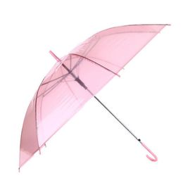 2021 Clear Transparent Rain Umbrella PVC Rain Dome Bubble Rain Sun Shade Wedding Party Umbrellas Long Handle Straight Stick Umbrella