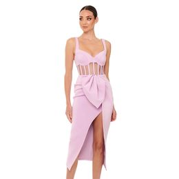 Sexy Bandage Dress Bodyocn Women Mesh Elegant Party Club Celebrity Bodycon Summer Dresses Ladies Clothes 210515