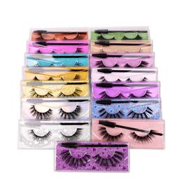 3D Naturally Dense and Handmade Mink Eyelashes Natural Thick Long Fake Eyelash With Brush