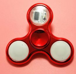 2021 Cool coolest led light changing fidget spinners toy kids toys auto change pattern 18 styles with rainbow light up hand spinner
