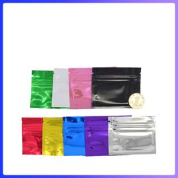 Multi-Colors 7.5*6.5cm Aluminium Foil Sample Power Packaging Bags Resealable Packing Zipper Seal Package Pouches Colourful