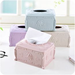 Paper Rack Elegant High Quality Round Waterproof Home Rectangle Shaped Tissue Box Container Towel Napkin Tissue Holder Box