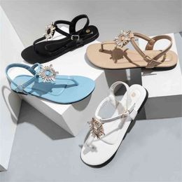 Sandali da donna 2021 sandali piatti in pelle da spiaggia alla moda di marca scarpe estive da donna sandali di design di lusso da donna wenshet