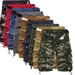 Military Cargo Shorts Men Summer Camouflage Pure Cotton Brand Clothing Comfortable Tactical Camo 210629