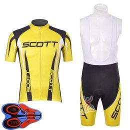 Mens Cycling Jersey set 2021 Summer SCOTT Team short sleeve Bike shirt bib Shorts suits Quick Dry Breathable Racing Clothing Size XXS-6XL Y21041059