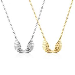 Andywen 925 Sterling Silver Gold Wing Feather Pendant Long Chain Choker Necklace Women Luxury Jewelry for Accessories