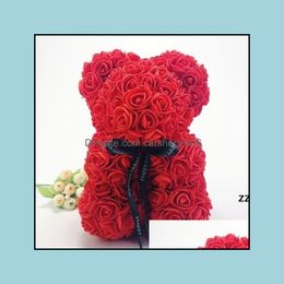Favor Event Festive Party Supplies Home & Gardenrose Teddy Day 25Cm Flower Bear Artificial Christmas For Women Valentines Gift Sea Ship Hwf9